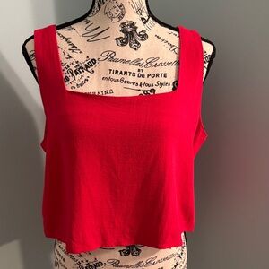Red Sleeveless Women's Top